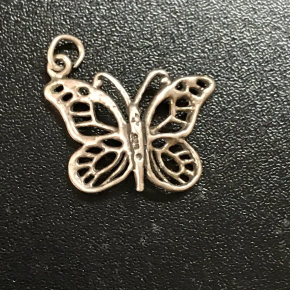 Sterling Silver Open Wing Butterfly Pendant - Picture 6 of 6